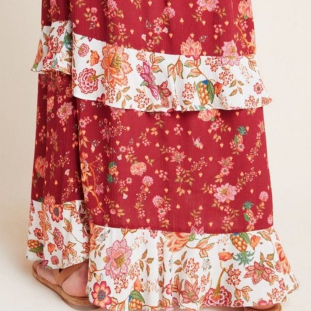 Farm Rio Tiered Maxi Skirt M - Picture 5 of 7